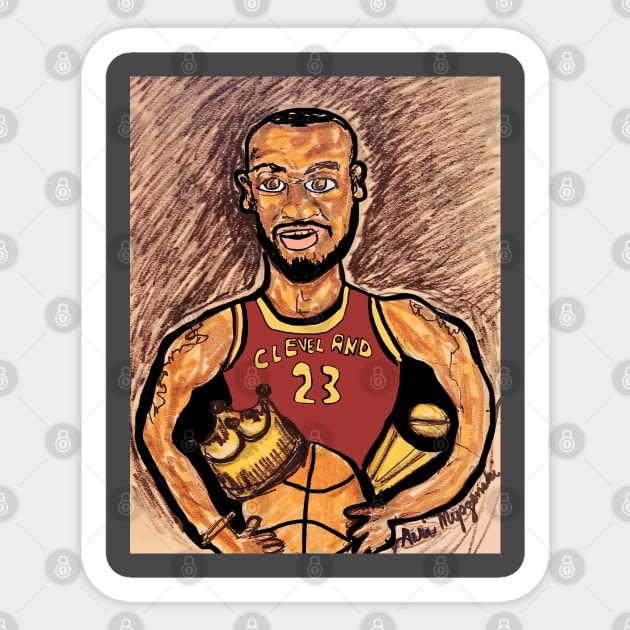 Lebron King James Cleveland Sticker by TheArtQueenOfMichigan 